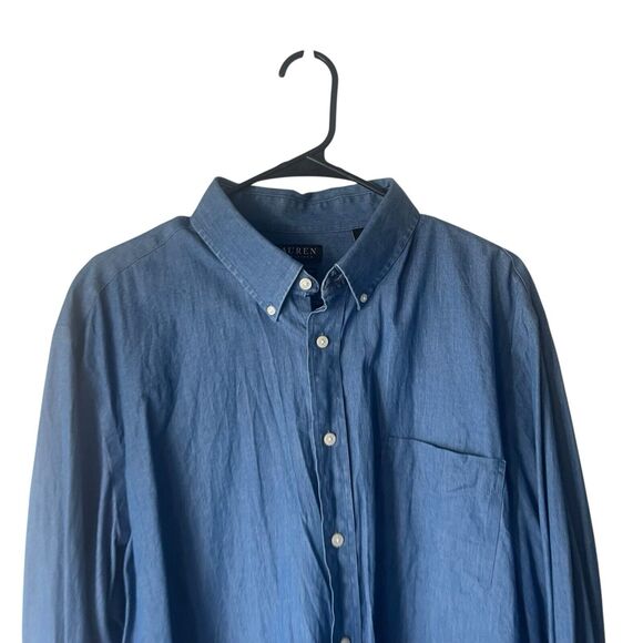 Lauren Ralph Lauren Black Label XL Soft Washed Stretch Long Sleeve Button Up - Picture 2 of 7